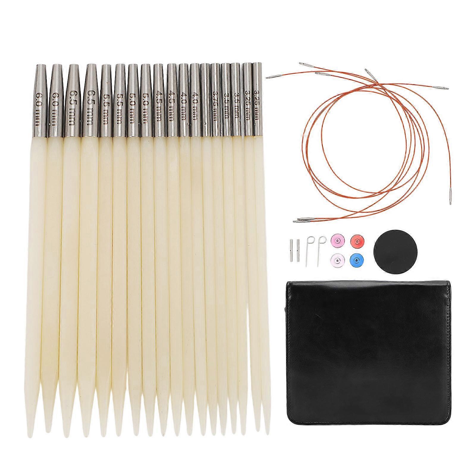 Circular Knitting Needles Set Interchangeable Round Knitting Needle Set for Beginner