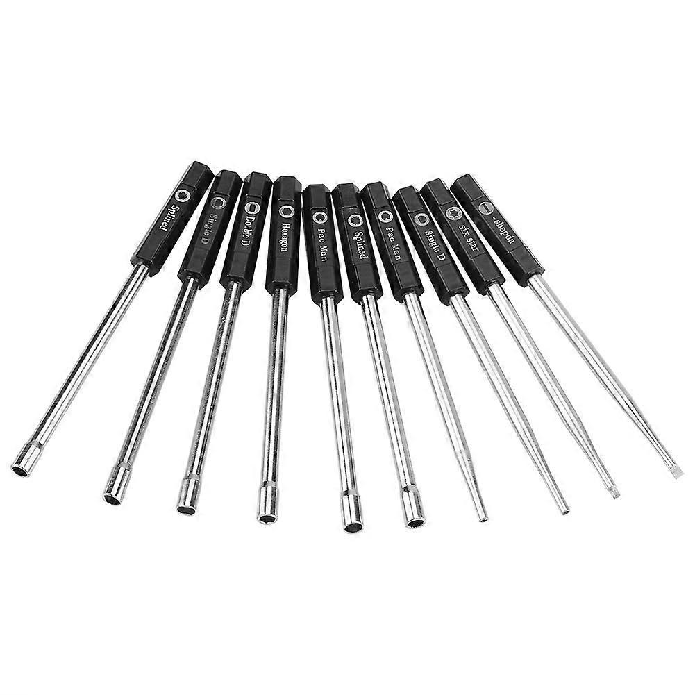 Packof10 Carburetor Adjustment Set, Screwdriver Card Tool Splined Pacman Double D Type Carburator Adjusting Kit for Common 2 Cycle Small Engine