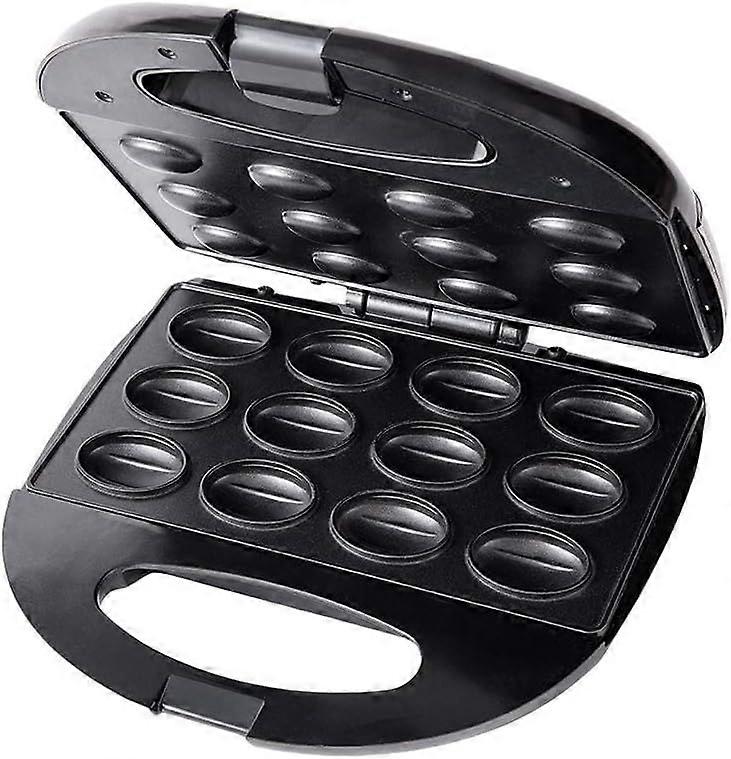 12 Electric Walnut Waffle Maker, Multi-functional Homemade Fruit Drying Machine, Pine Nut Maker, Small Walnut Machine, Peanut, Hazelnut (Black)