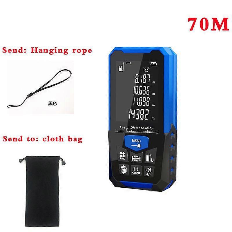 Laser Rangefinder Tape Measure Tool Distance Meter With Angle Function Bicolor Soft Adhesive  Measuring Distance 50/100 M