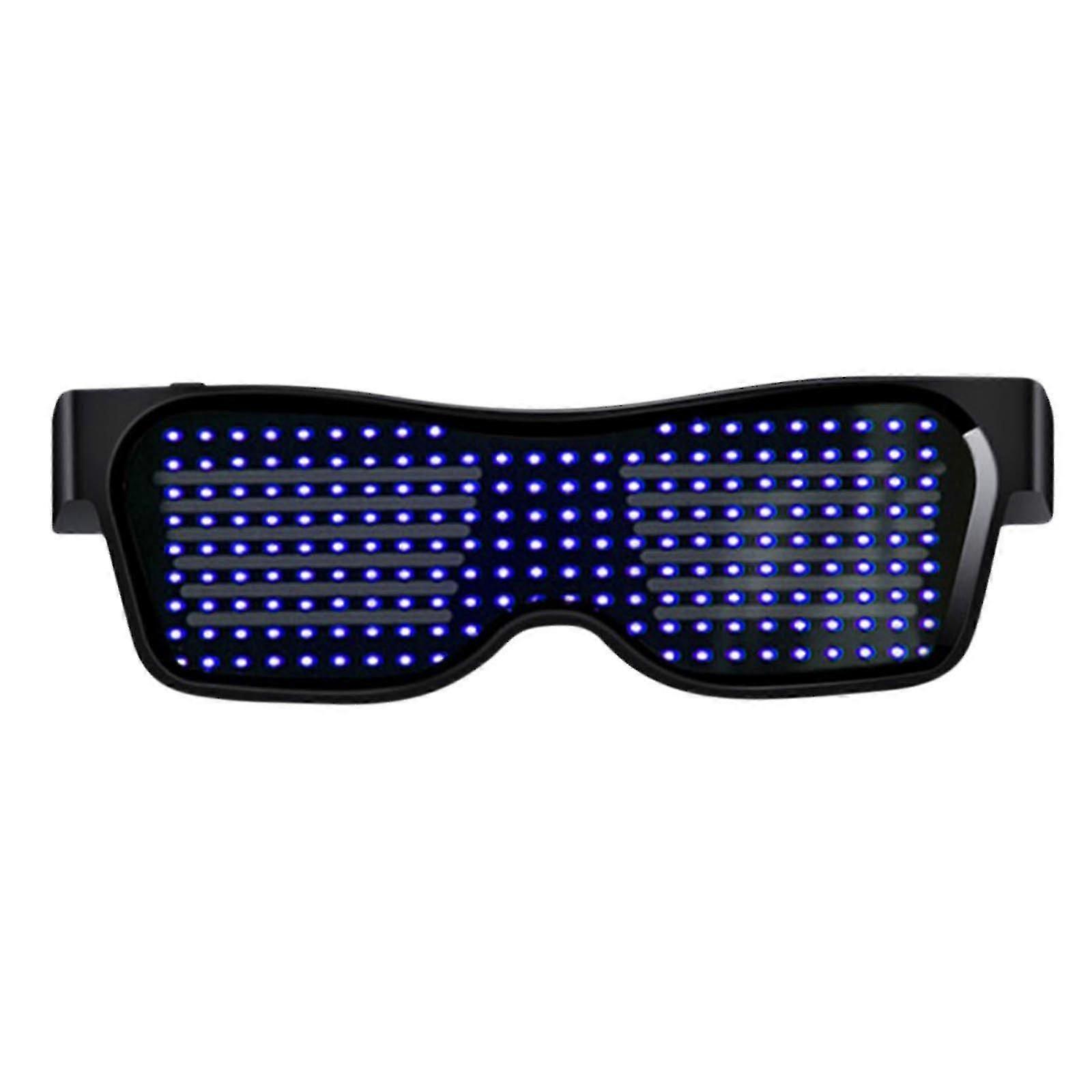 Seasonal & Holiday Decorations Bluetooth  Led Glasses, Bluetooth App Connected Smart Light Up Glasses Customized Led Dynamic-pixel Usb Rechargeable Fo