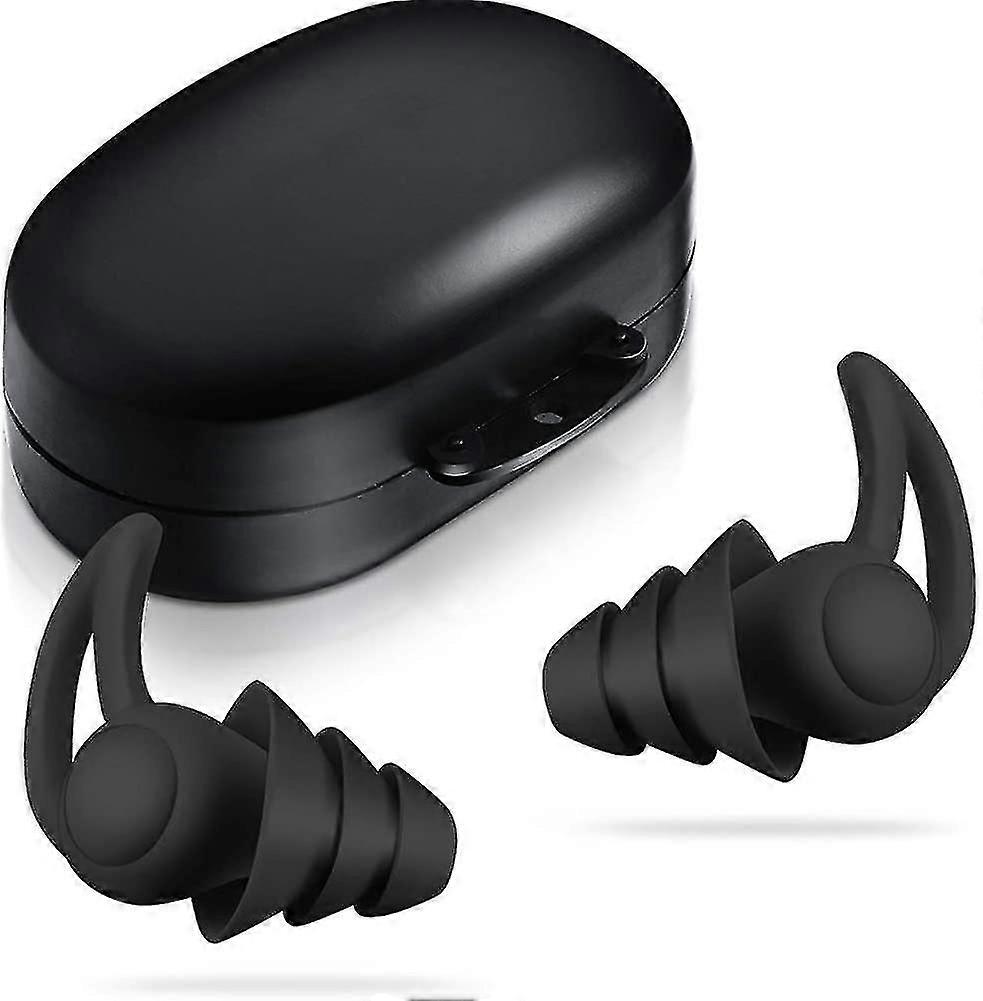Sleeping Earplugs Three-layer Silicone Noise Tips (black)