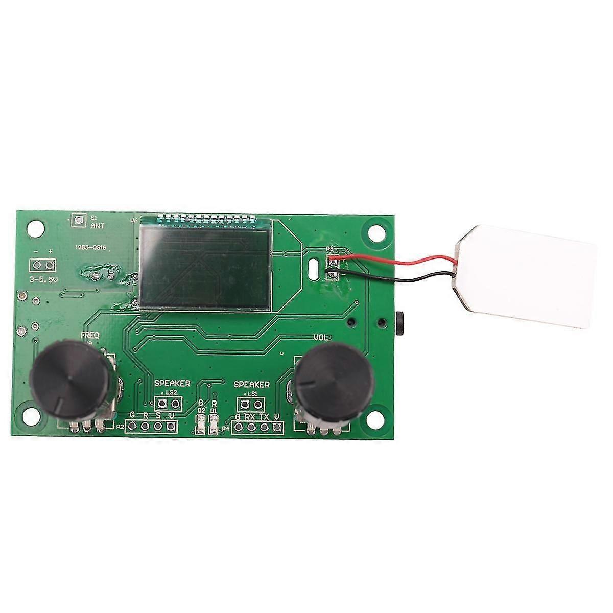 FM Radio Receiver Module 87-108MHz Frequency Modulation Stereo Receiving Board with LCD Digital Display 3-5V DSP PLL