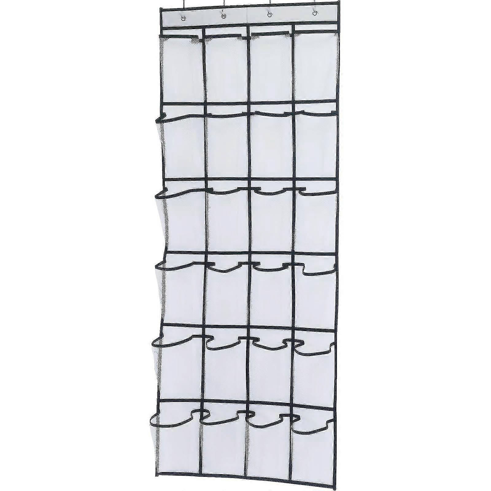 على الباب أحذية المنظمين ، خلف الباب أحذية شنق حامل الرف مع 24 شبكة جيوب كبيرة ، واضح أحذية النسيج شماعات التخزين المنظم حقيبة للسرير