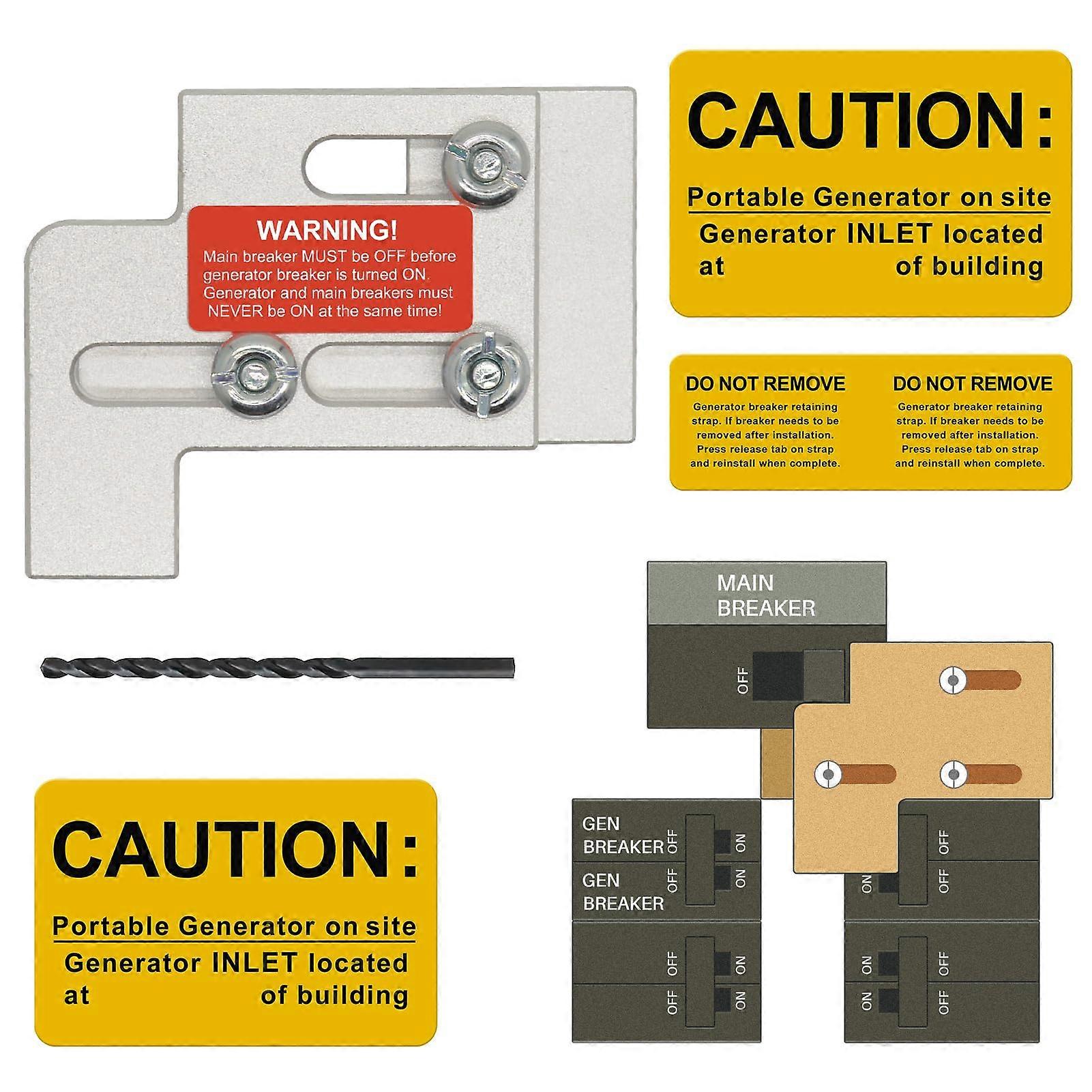 Generator Interlock Kit Suitable for Square D QO and Homeline 100 or 125 Amp Panels