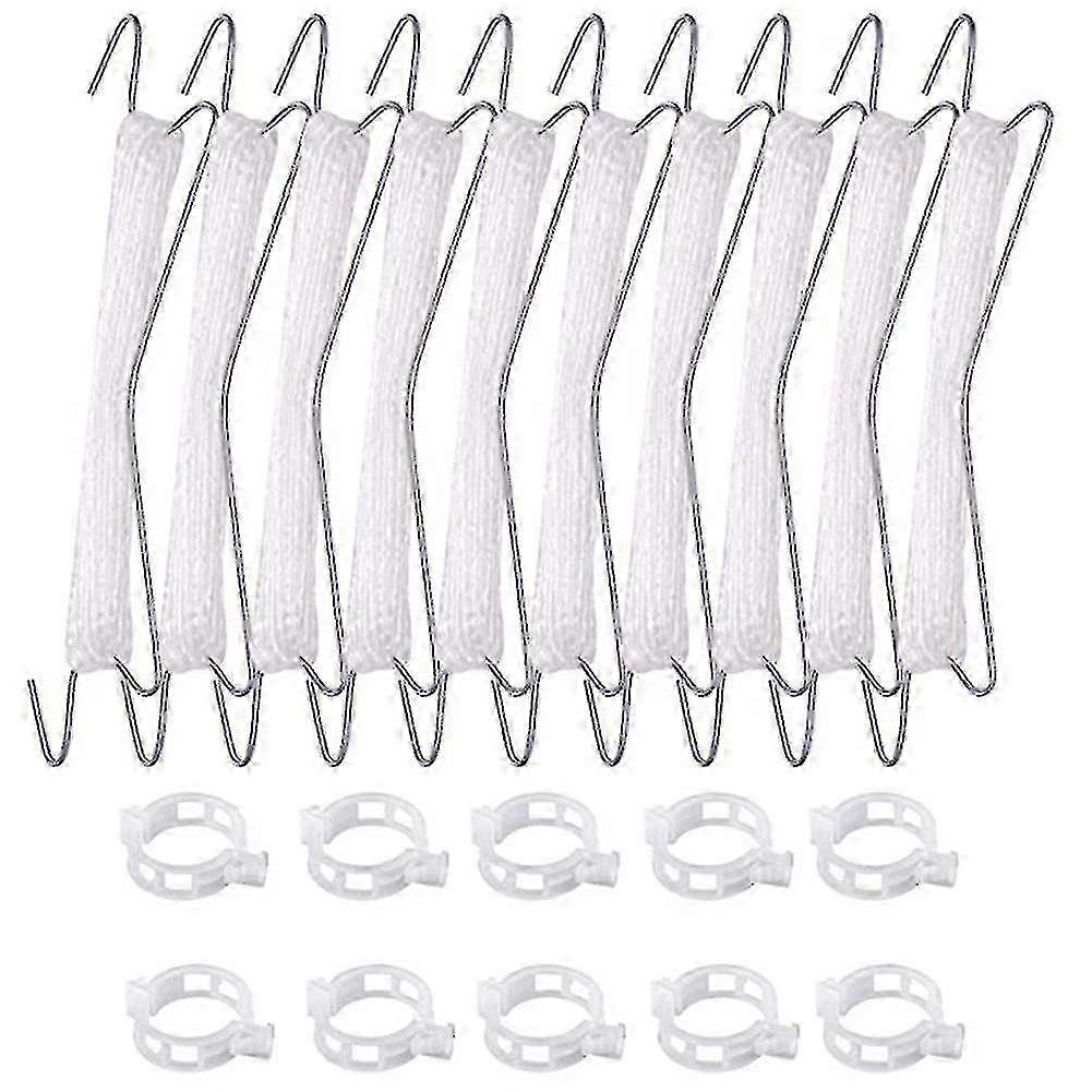 10 pack tomato hooks and tomato clips for string, en plant climbing hooks with 33ft twi