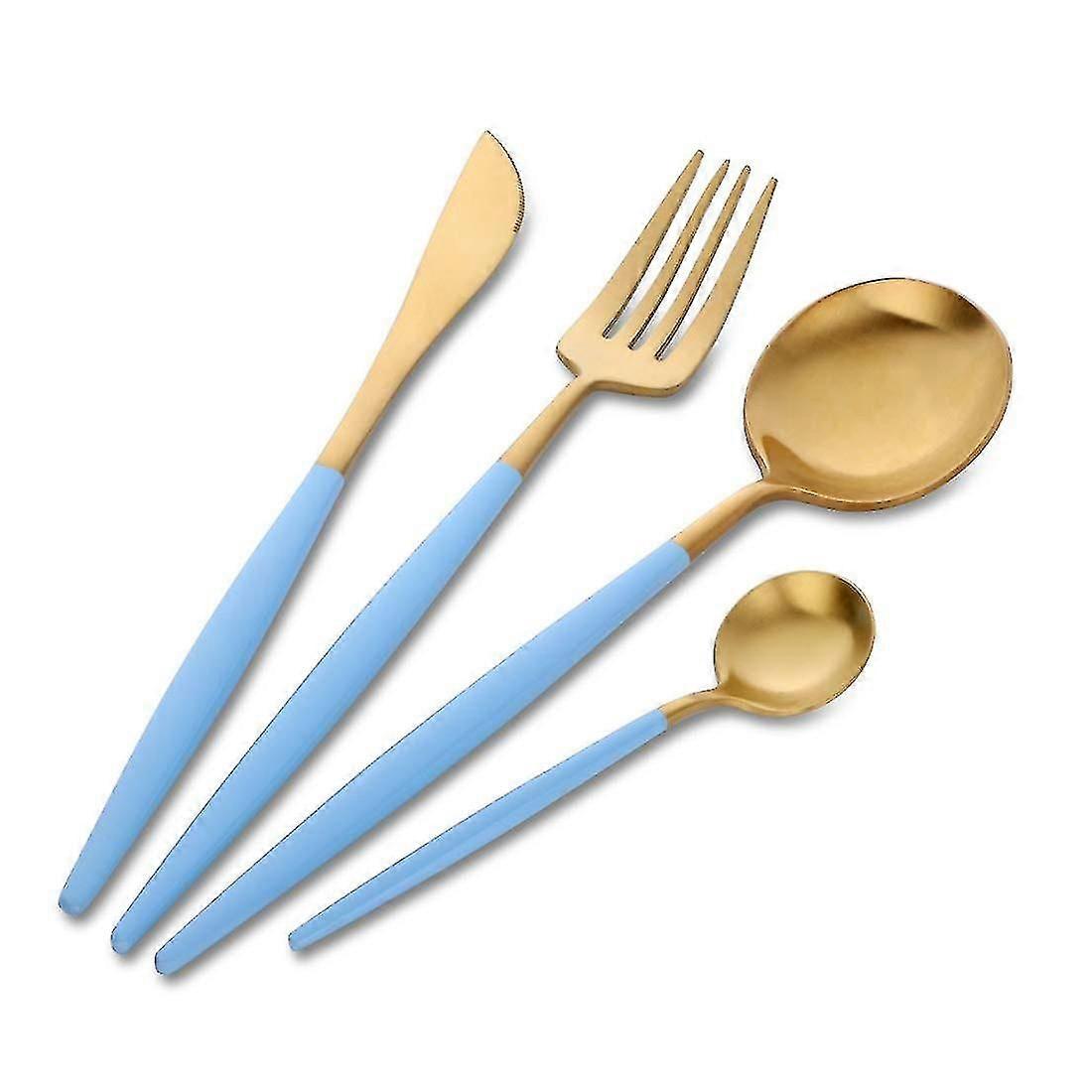 4pcs Cutlery Sky Less Steel Flatware Set Tableware Dinnerware