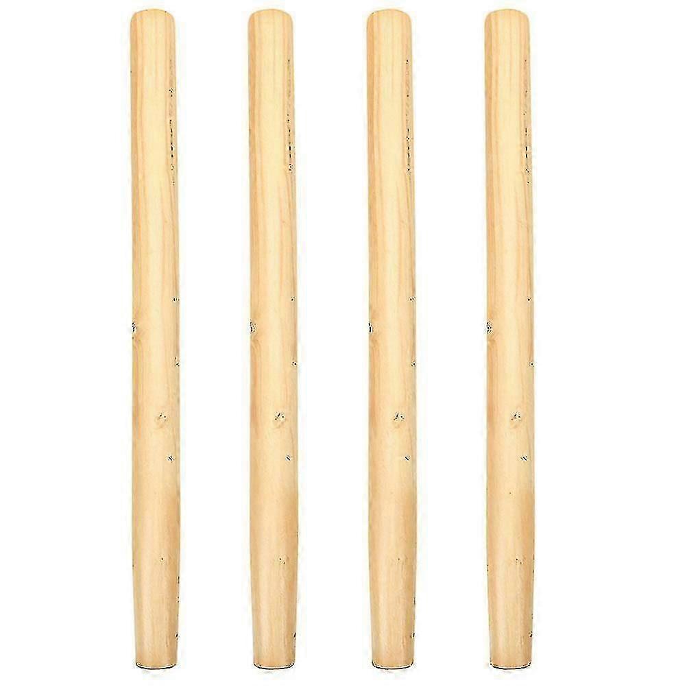 4 قطع مقابض خشبية مقابض الخشب الصلب المناظر الطبيعية أداة استبدال مقابض الخشب