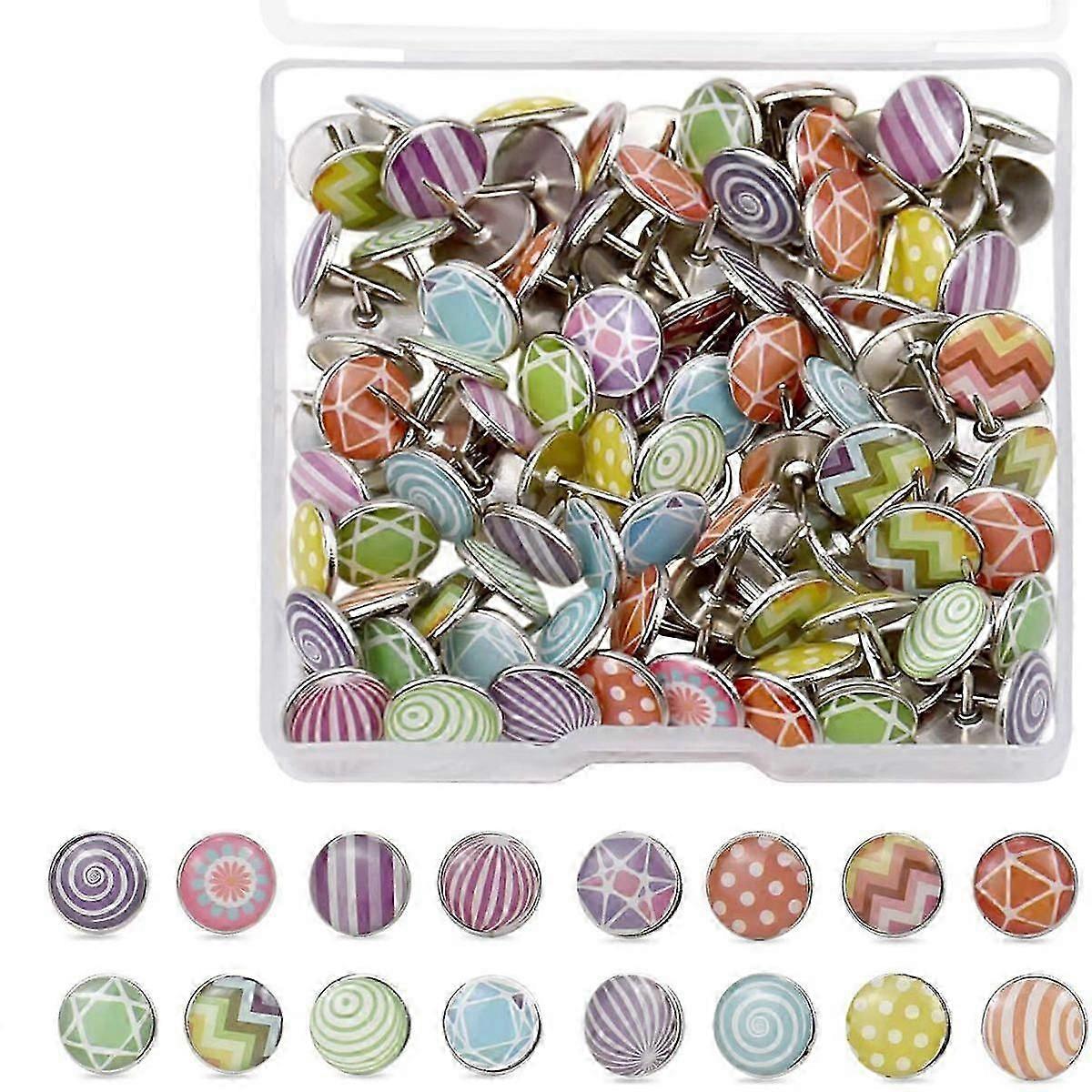 100 stuks 11mm decoratieve duimzakken, mode push pins metalen push pins