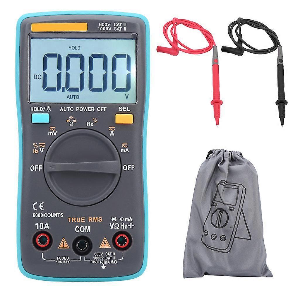 ZT101 Digital Multimeter AC DC Voltmeter Ammeter Ohmmeter Volt Tester Auto Range Meter 6000 Counts