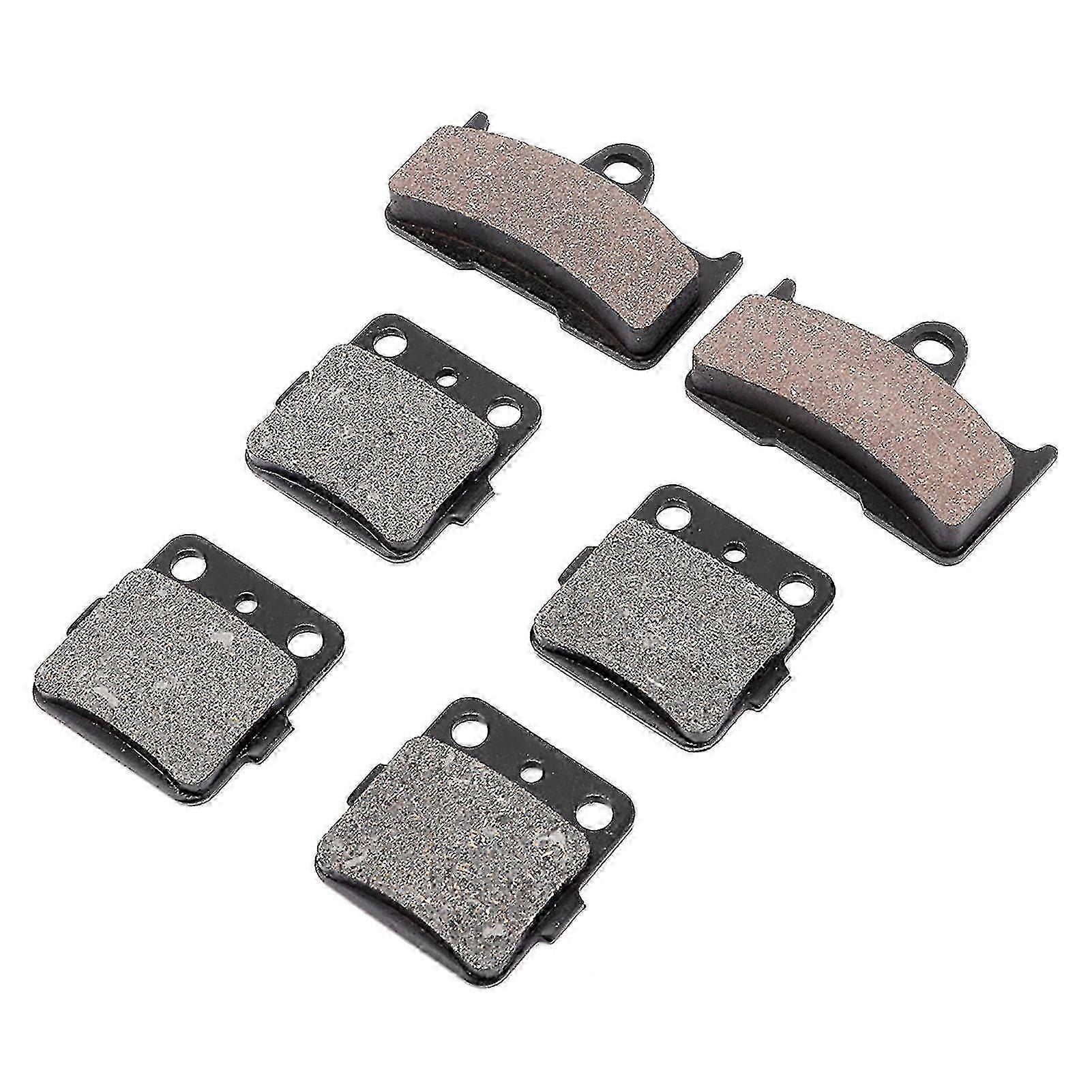 6 Pairs of Front and Rear Brake Pads Compatible with Yamaha Grizzly 660 4x4 Yfm660f 2002-2008