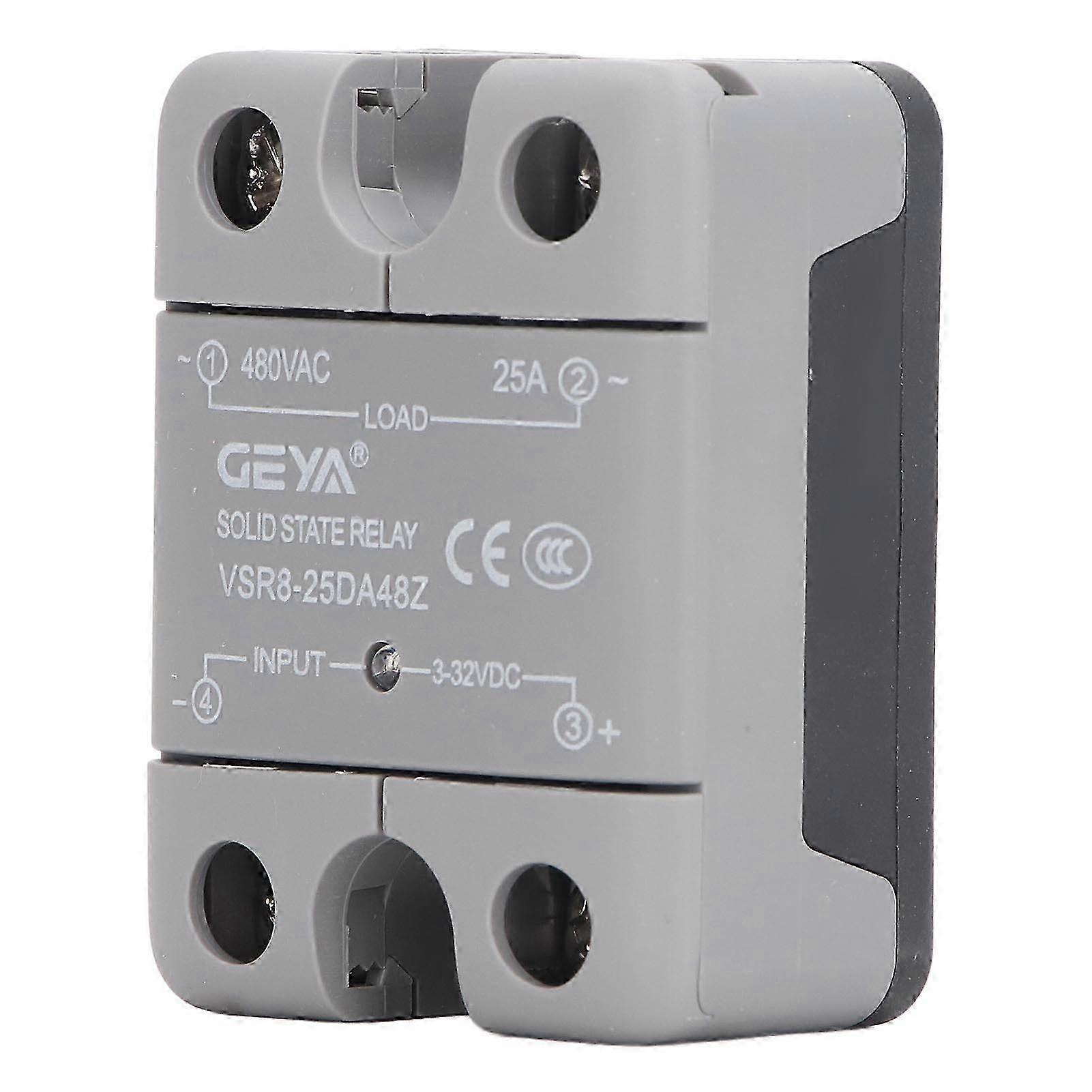 Solid State Relay DC to AC Voltage Regulator with LED Indicator 332VDC Input 25A 480VAC Output