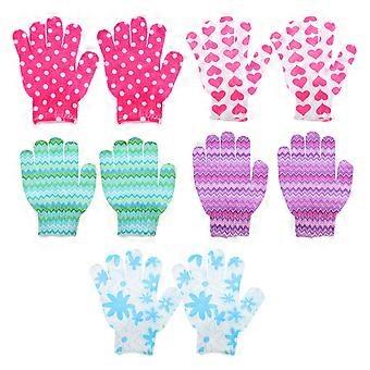 10Pcs Bain Retour Récureur Corps Nettoyant Gant Salle de Bain Fourniture Couleur Mixte