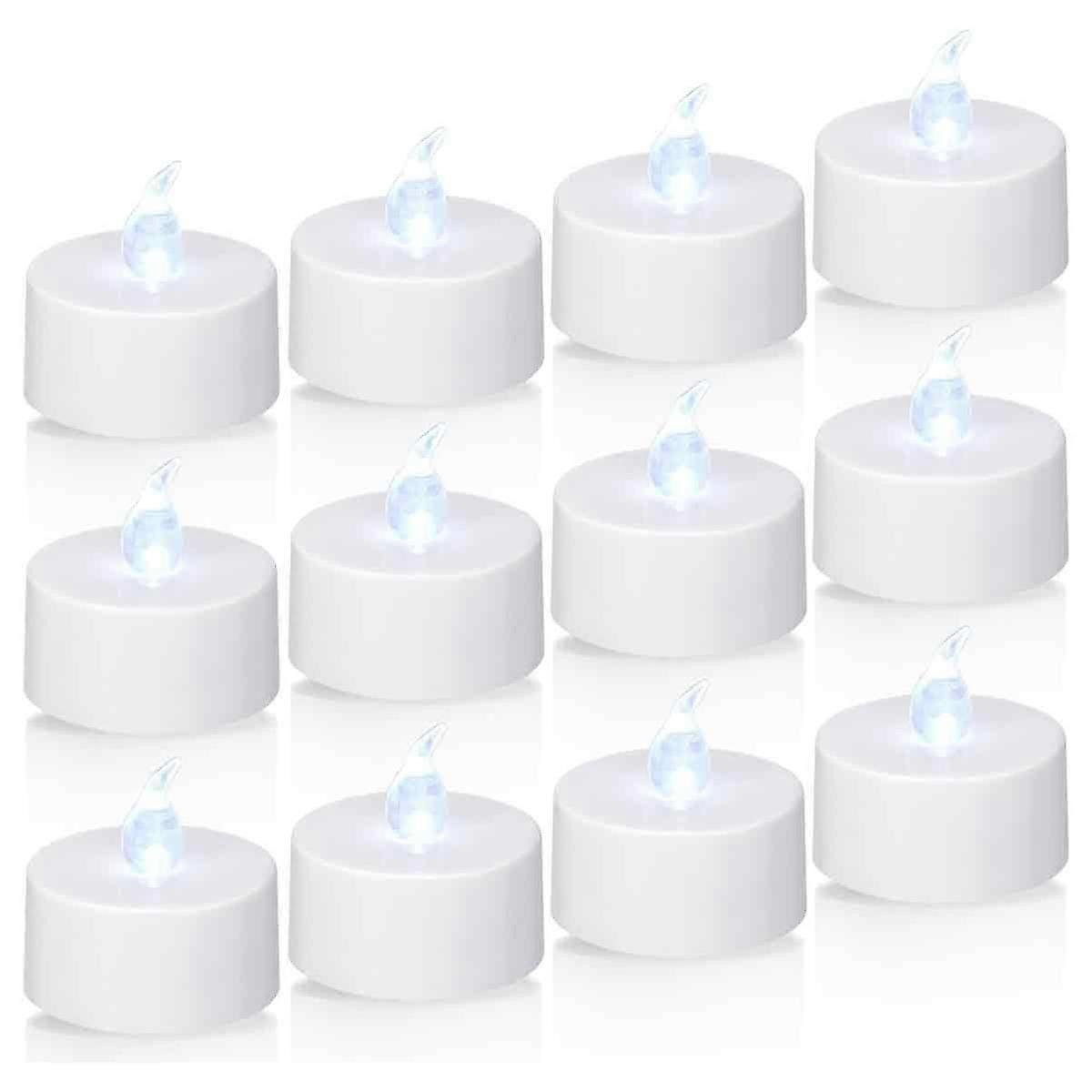 LED Flicker Flashing Flameless Tea Light Tealight Electric Candle Christmas Party Cool White