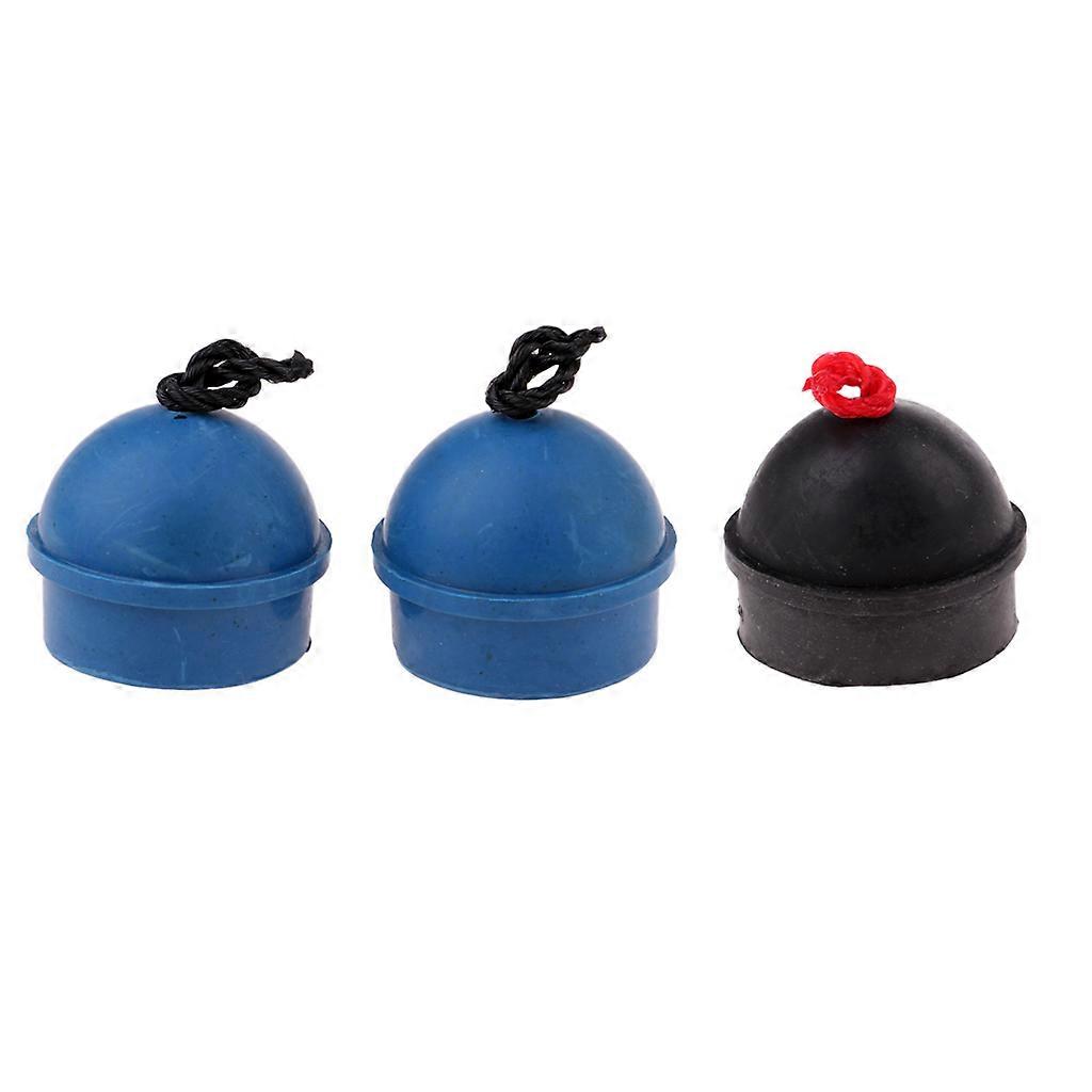 3Pcs Rubber Pool Table Billiard Snooker Club Chalk Holders with String