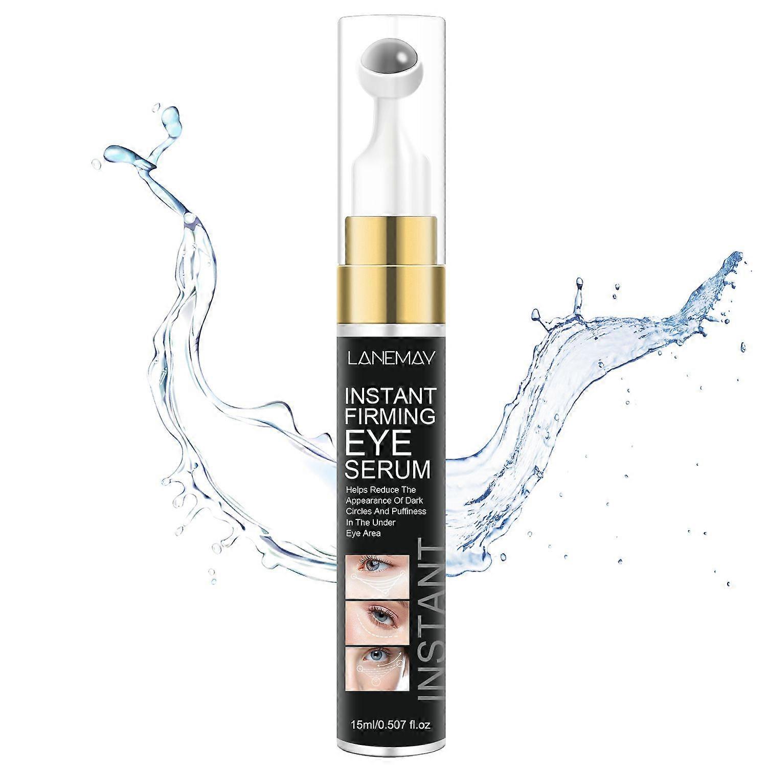 Instant Firming Eye Serum, Instant Firming Eye Cream with 360 Roller Massage Ball, Reduce Dark Circles and Puffiness Under Eye Area