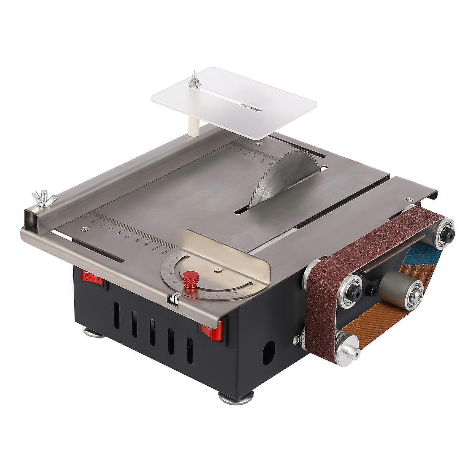200W Adjustable Mini Table Saw Multifunctional Table Saw for Cutting Wood, Bamboo, Plastic