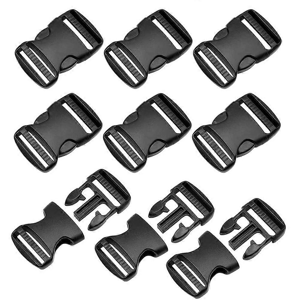 Pack Plastic Side Release Buckle and 3 Way Slide Belt Slider, Buckle Clip and 3 Way Slide Slider, Flat Side Release Buckle