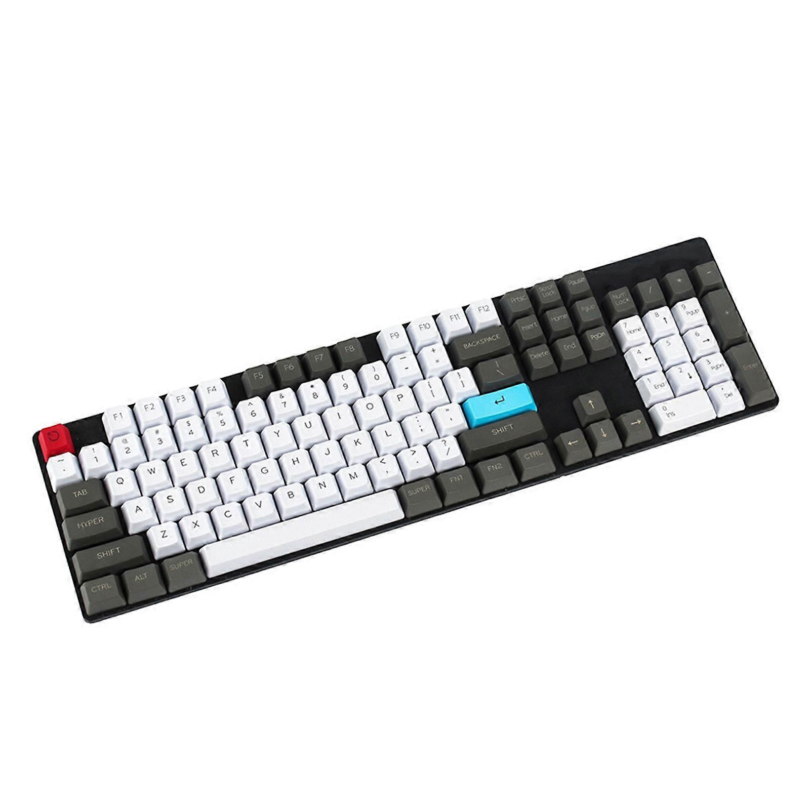 104 Key PBT Keycap Set OEM Profile 104 Keys Keyboard Layout English Keycap for CherryMX Switches Mechanical Keyboard