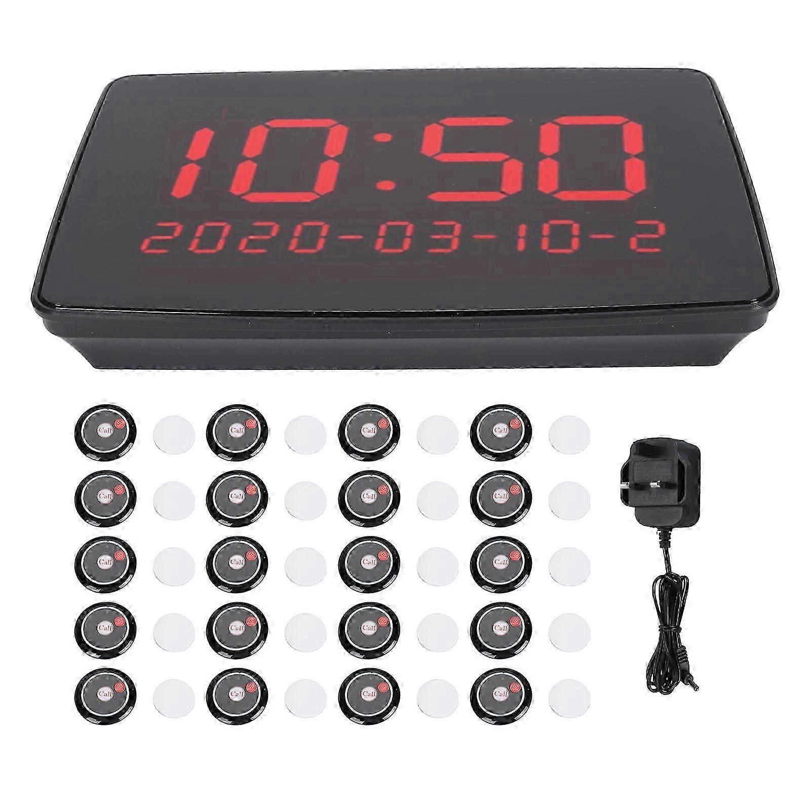 Calling High Sensitivity 20pcs Buttons with 1 Receiver IPX4 Waterproof Wireless Pager System for Bar Restaurant