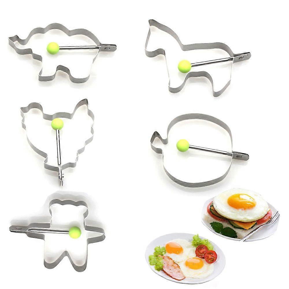 5pcs stainless steel egg ring mold for cooking, egg ring set, kitchen accessories, breakfast set