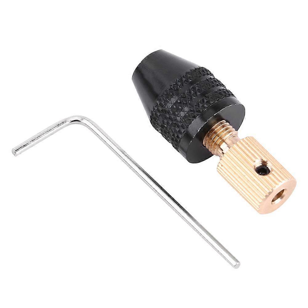 High quality  Black three-jaw chuck + brass base + silver small wrench