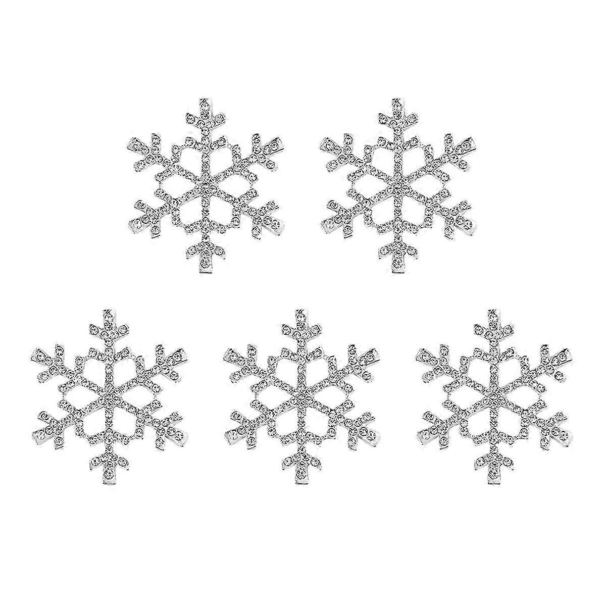 5 Pcs House Home Sew Applique Patch Bags Iron Patch Snowflake Patch Stickers