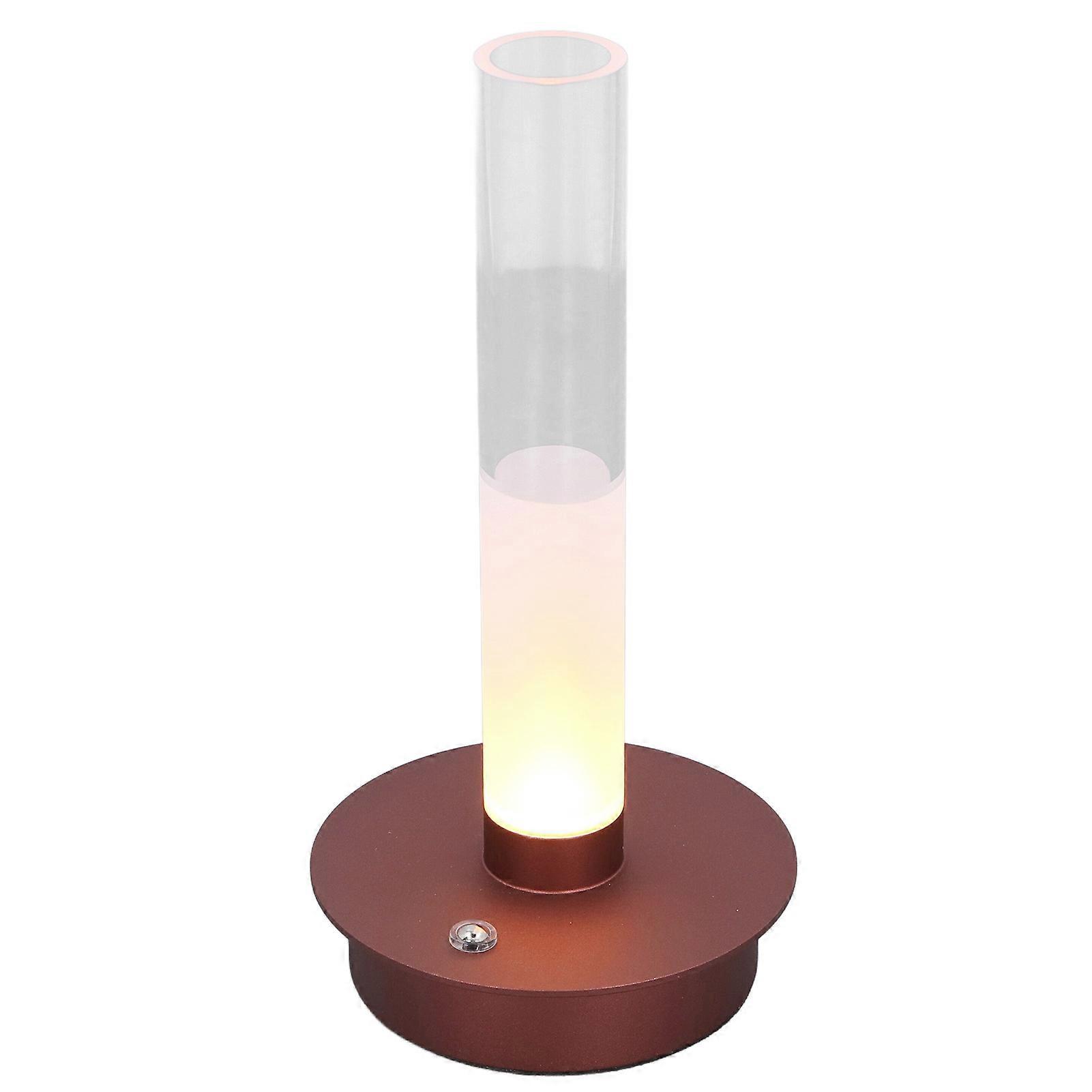 Table Lamp Cordless Rechargeable LED IP54 Water Resistant 2000mAh Steplessly Dimmable Touch 3 Color Temperature Desk Lamp for Bedroom Camping Brown