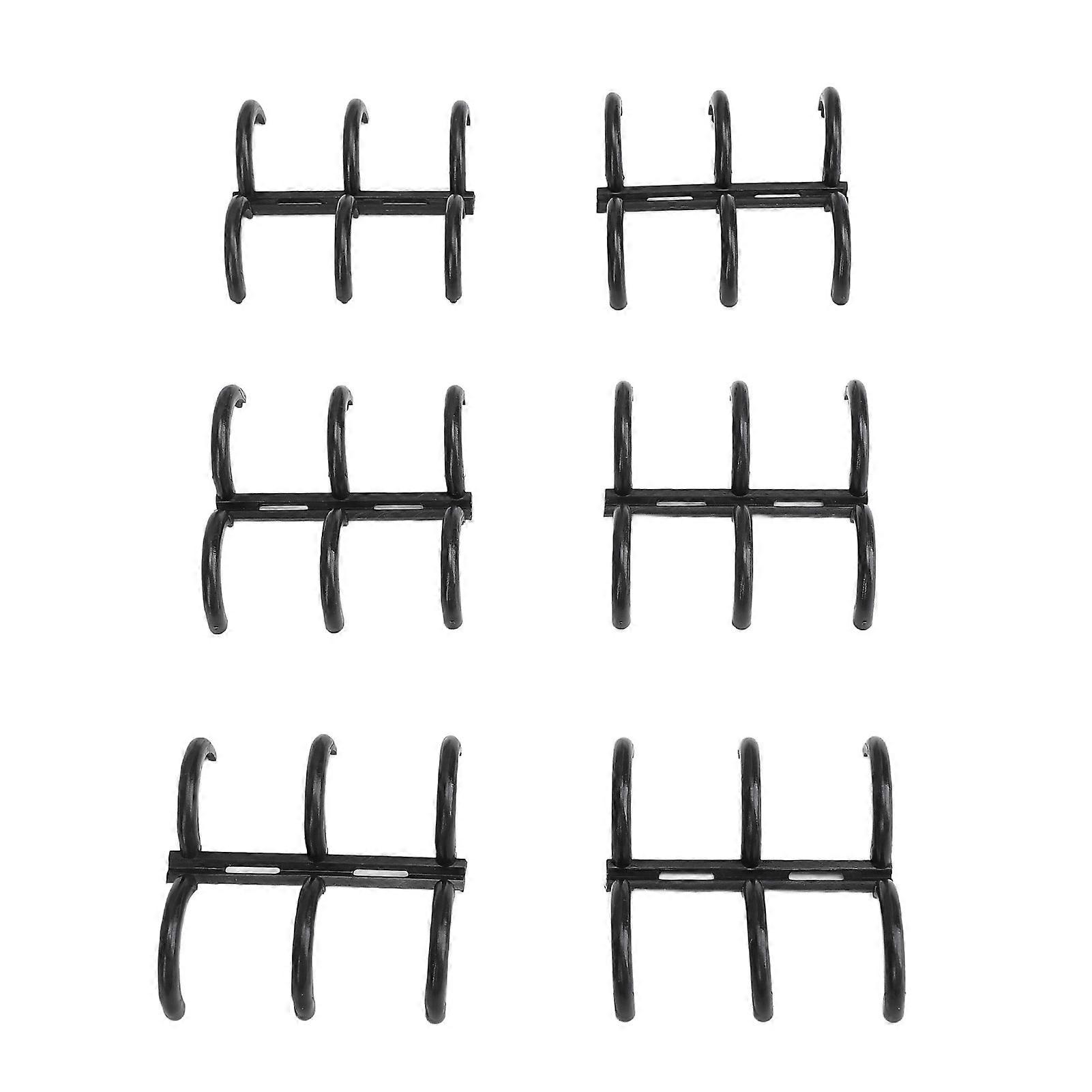 50PCS Comb Binding Spine 16mm 3 Rings A4 PP Book Binder Spine for Reports Presentations Black 