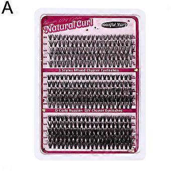 Wimpernverlängerungsset 50D 60D Einzelbüschel Groß DIY Individuelle Segmentierung Dick