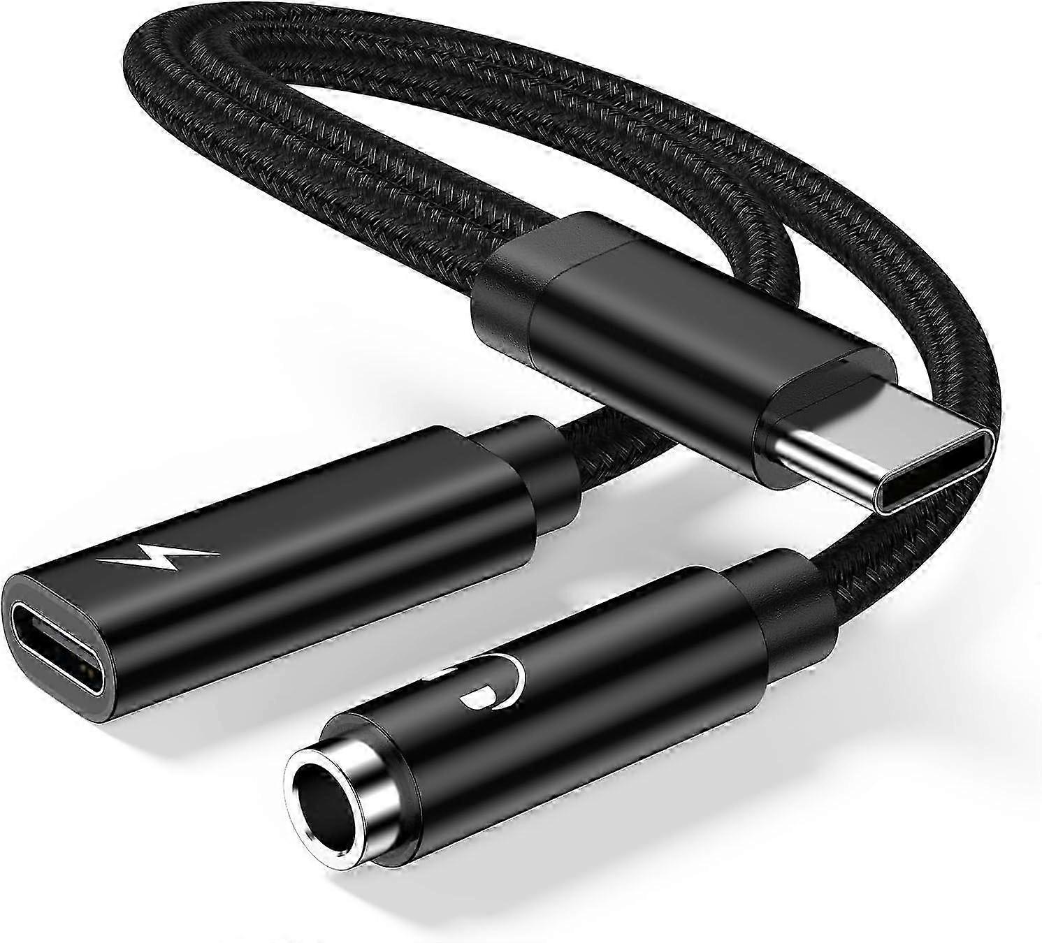 Adattatore per cuffie da USB C a 3,5 mm - Dongle audio di tipo C compatibile con smartphone di alcune marche come iPhone 15, Samsung Galaxy e Pixe