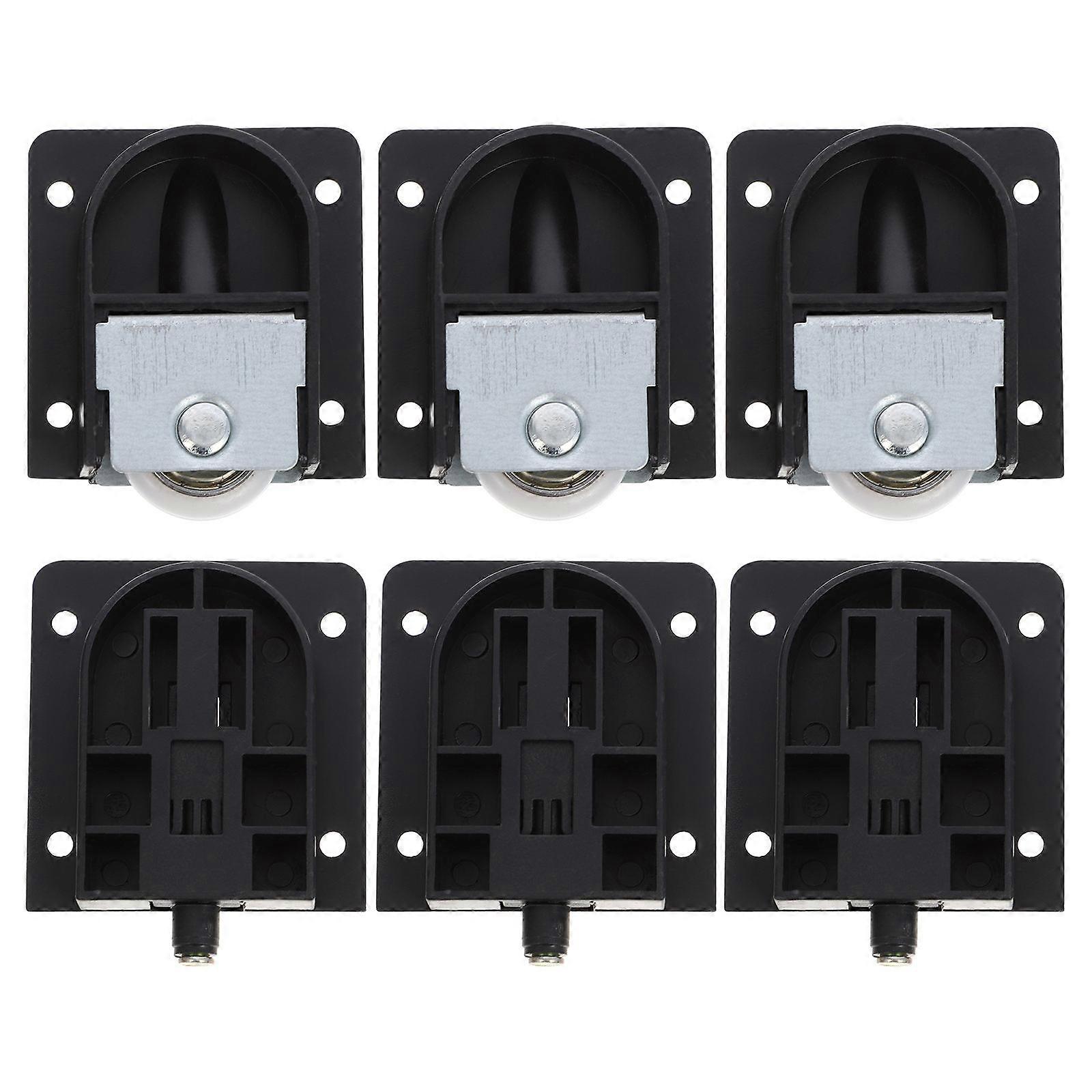 6pcs Wardrobe Sliding Door Rollers, Pulley Wheels with Bearings, Durable Replacement for Cabinets and Wardrobes, Easy Installation