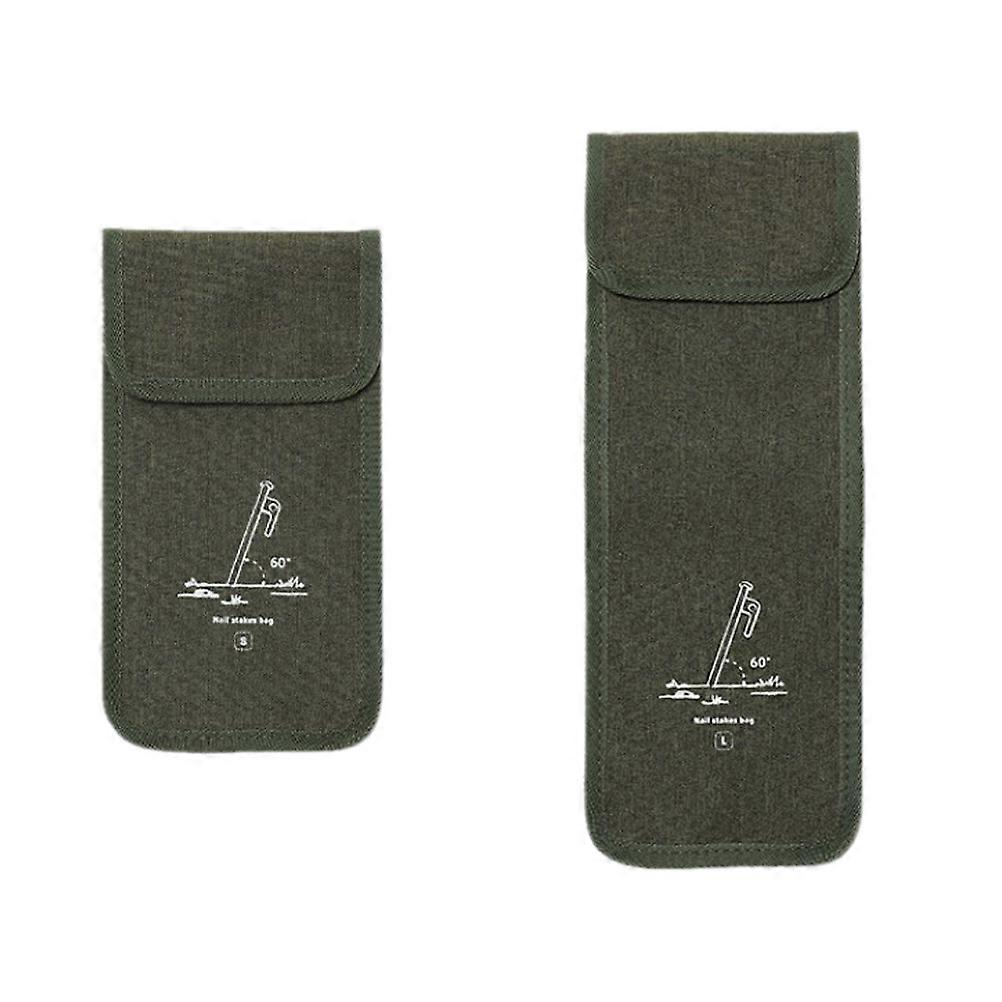 Here's a refined and professional product description for your **2pcs Tent Peg Storage Bag Lightweight Camping Tool Pouch**:
### **2pcs Tent Peg
