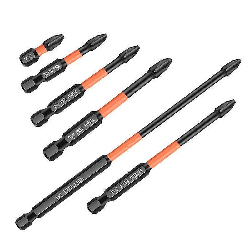 Magnetic Cross Screwdriver Head, 6PCS, Anti-Rust, 1/4 Inch