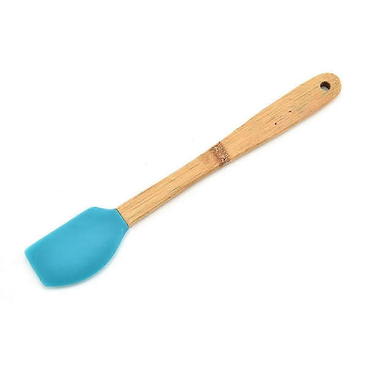 5-Piece Set of Mini Spatulas with Wood Handles - Silicone Baking Tools for Various Brand Use