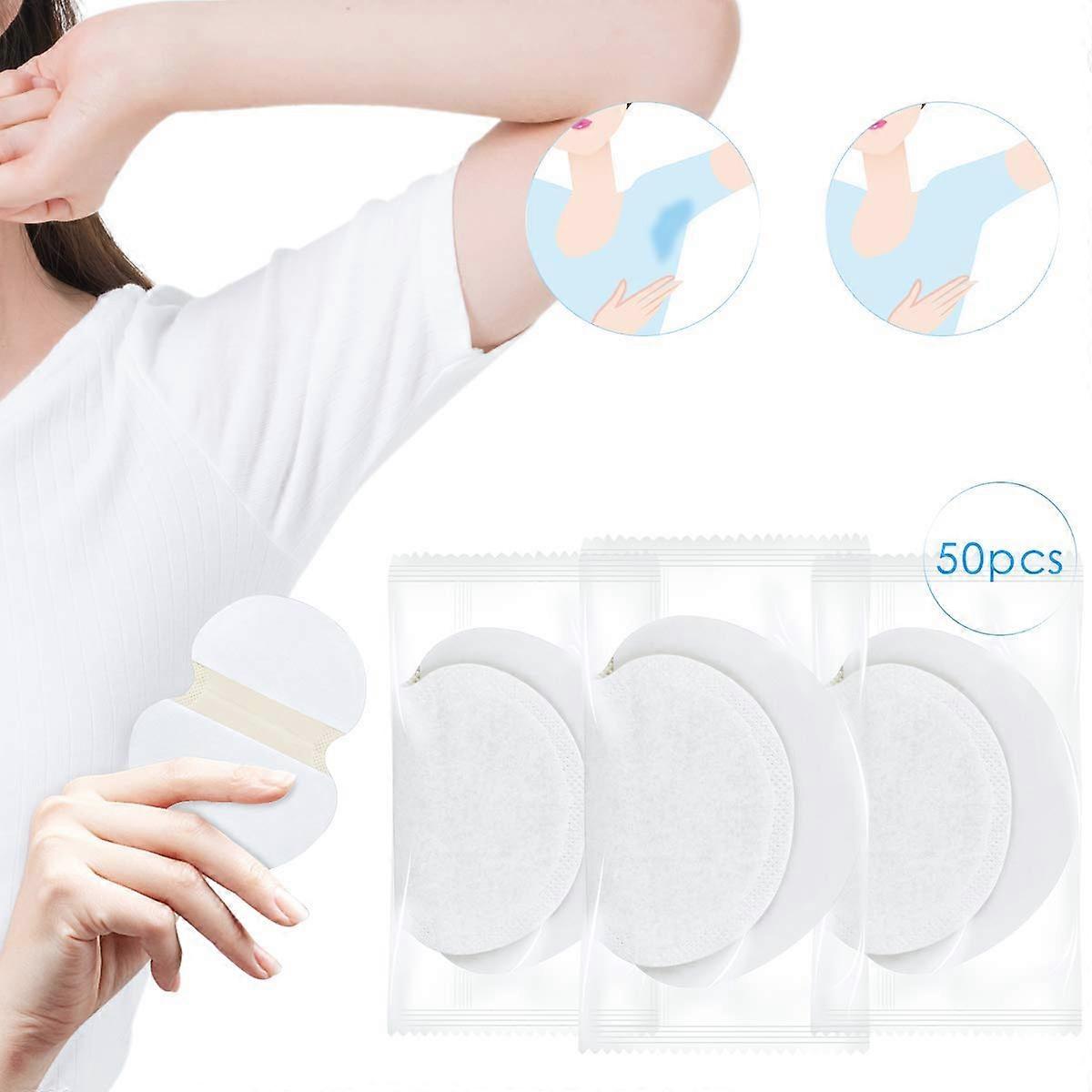 50 pcs (25 Pair) Disposable Underarm Pads Armpit Sweat Pads Perspiration Pads Shield Absorbing Anti Perspiration Odor