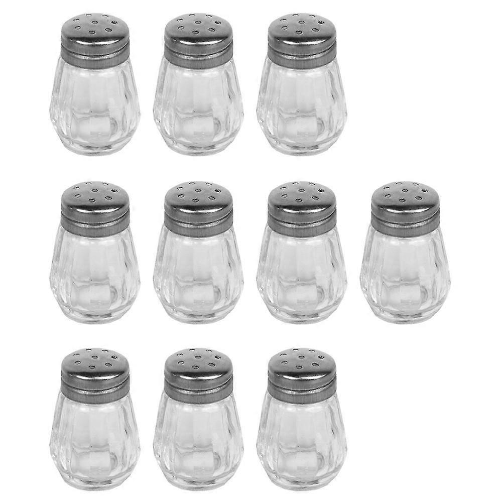 Bbq Spice Bottle Transparent Glass for Kitchen Use 10Pcs Mini Set