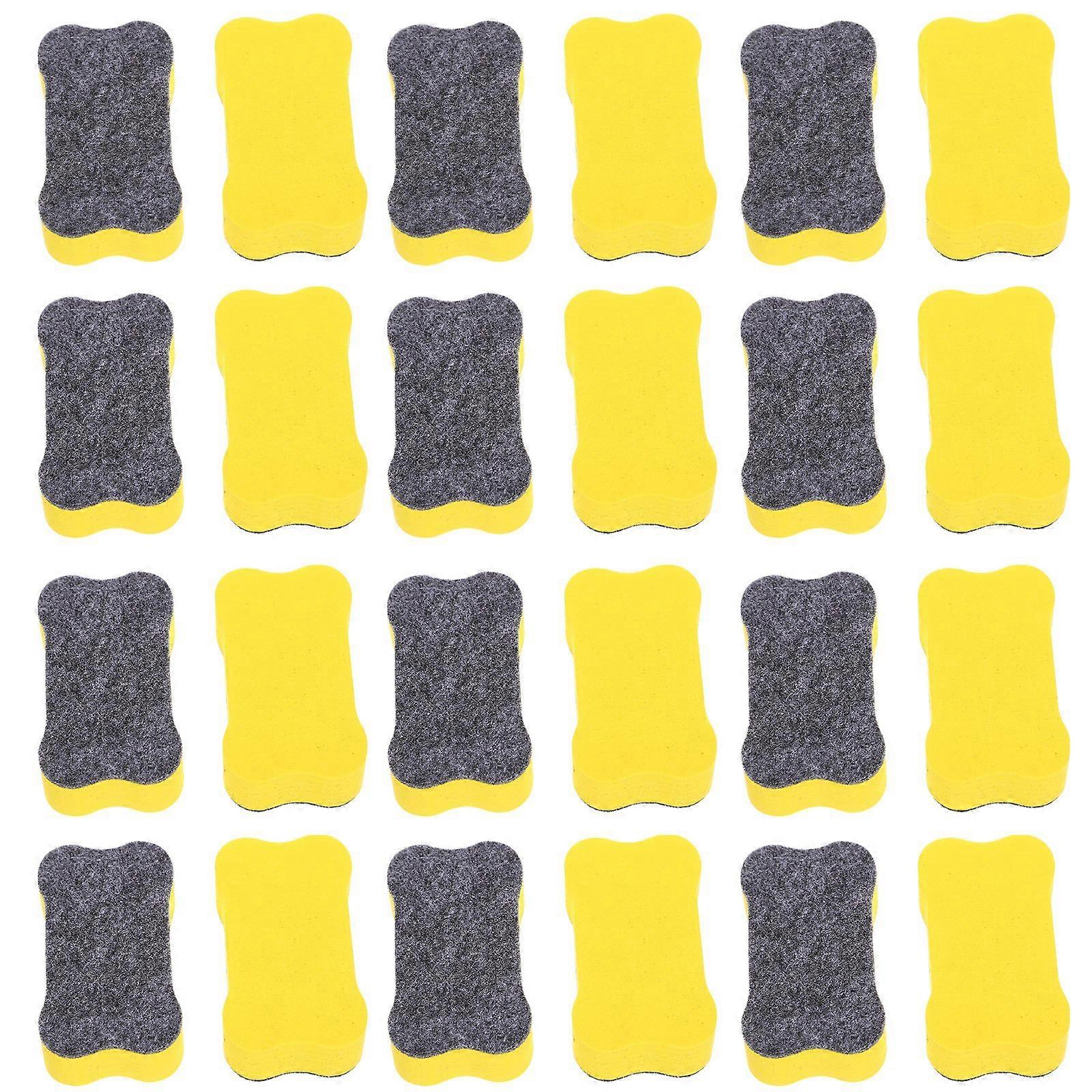 24Pcs Dry Erase Erasers Whiteboard Erasers EVA Felt Cloth Erasers Bone-shaped Whiteboard Erasers