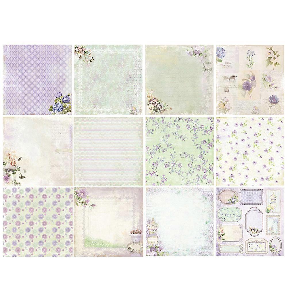 Travel Scrapbook Paper Scrapbook Background Paper present Box Assorted Color 15.2x15.2x0.01cm Removable 24Set