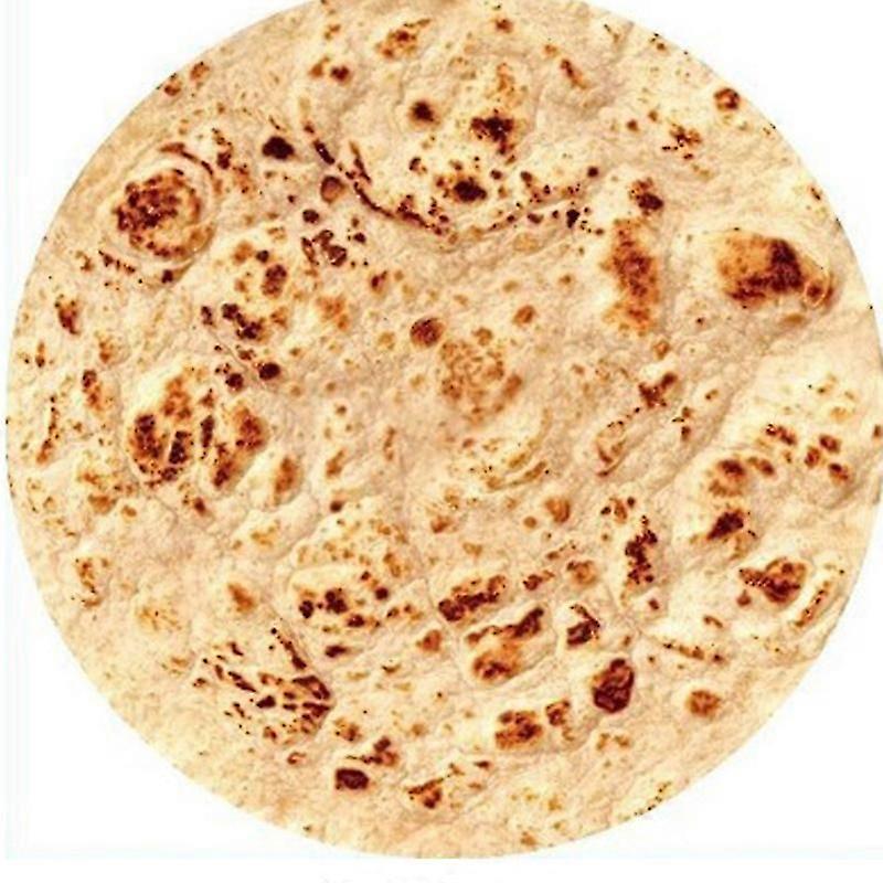 Soft Warm Flannel Tortilla Pizza Blanket Round Shape Donut Plane Travel