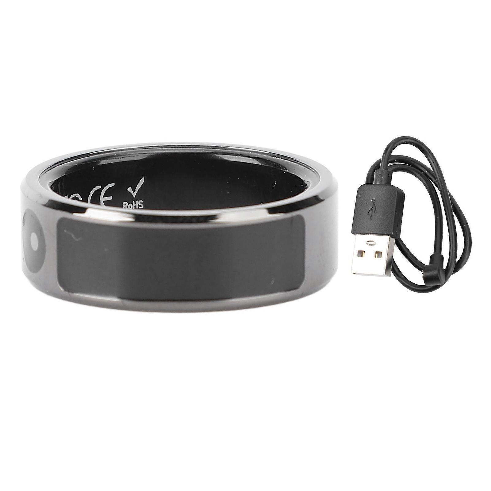 Smart Finger Fitness Tracker Color Screen Touch Page Turning Water Proof Circle Ring for Sports
