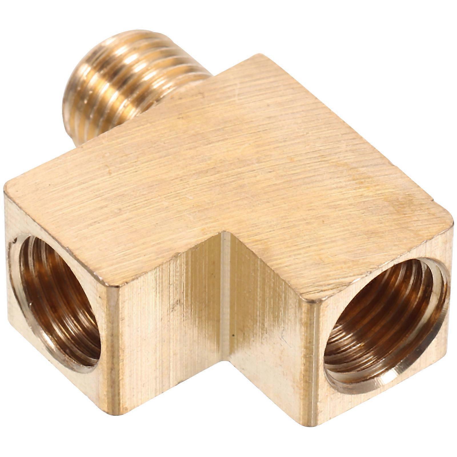 Elbow Fittings Copper Pipe Connector Industrial Use M10 Thread 1Pack
