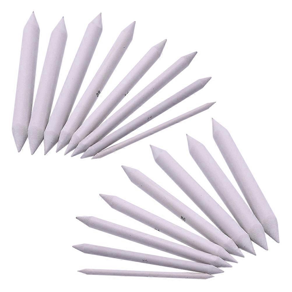 Sketching Blending Stumps And Tortillions Set Artist Sketch Rub Drawing Tool 8 Sizes White Paper 18Pcs