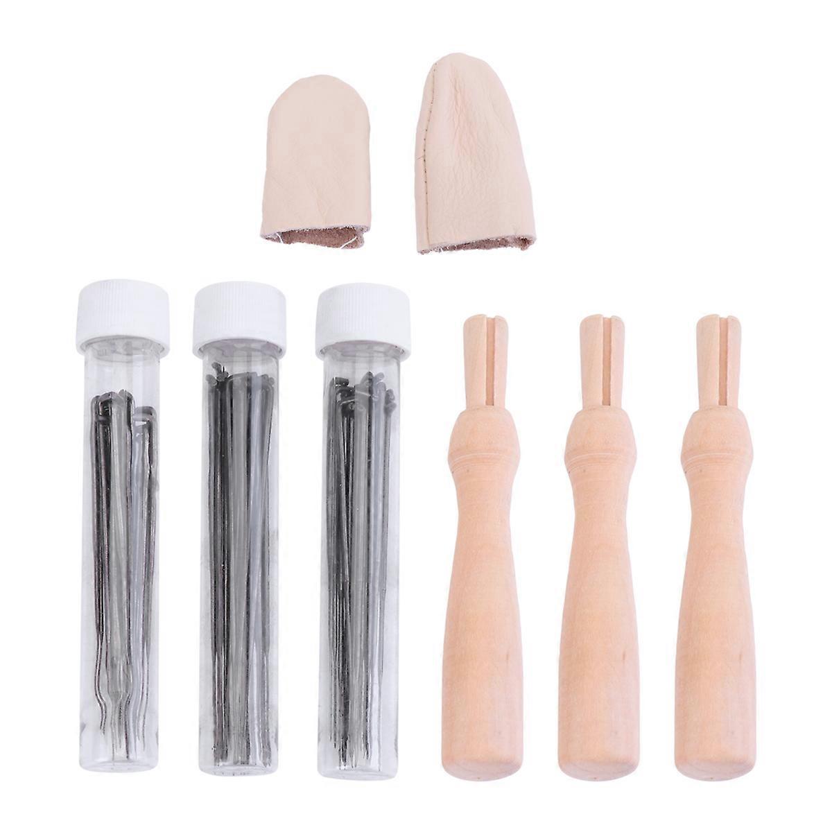 1 Set Wool Felt Tools with Wooden Handle Felting Needles Beginner Felting Kit
