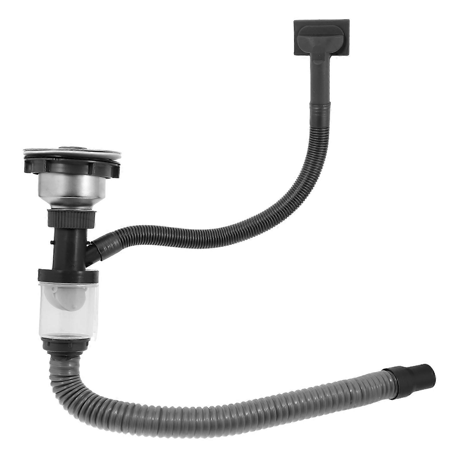 Bathroom Sink Pipe Abs Anti-Odor Sealing Restroom Drainage Easy Installation 1Set