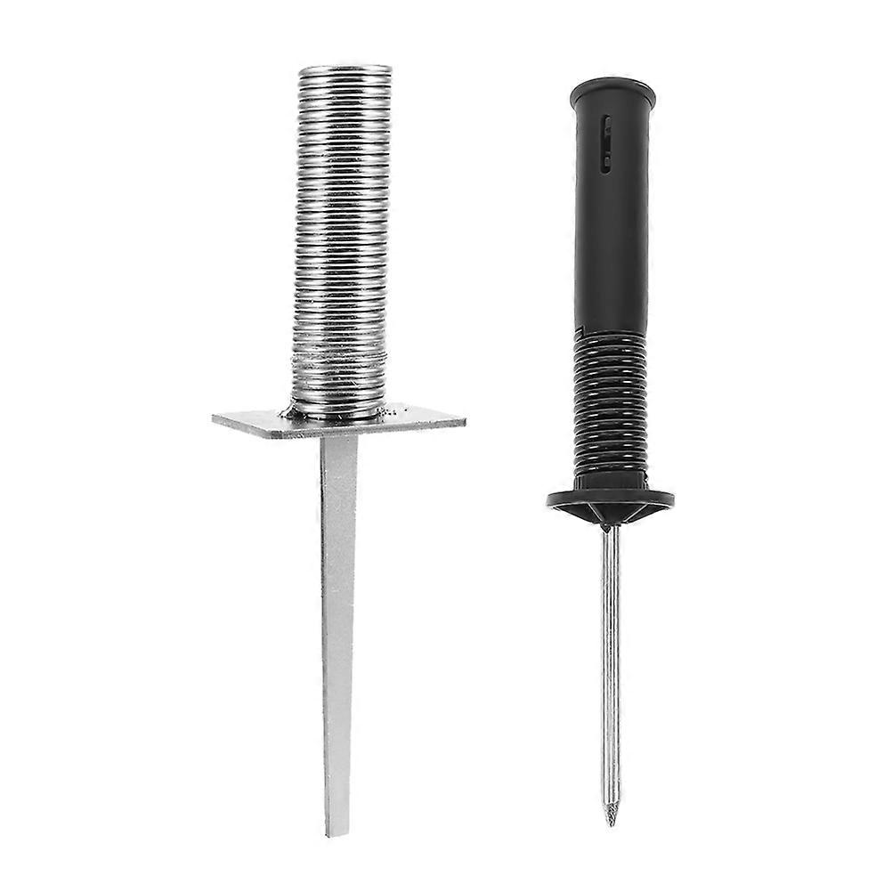 Corner Flag Spring Base Agility Equipment Soccer Training Ground Nail Flagpole Holder Silver 25.50X7.00X4.00CM Stability 2Pcs