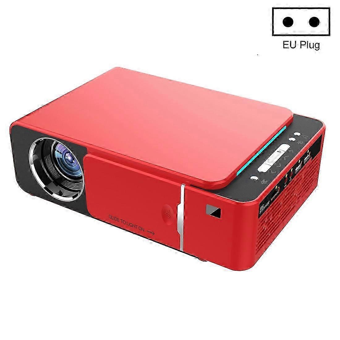 T6 3500ansi Lumens 1080p Lcd Mini Theater Projector, Standard Version, Eu Plug