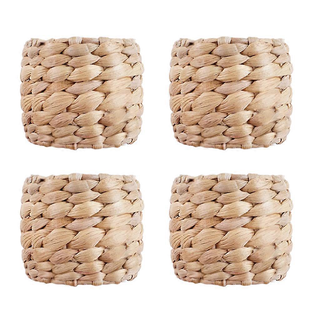 Party Napkin Decor Woven Handmade Napkin Ring Elegant Design Table Decoration for Formal Events 5x5x5cm 4Pcs