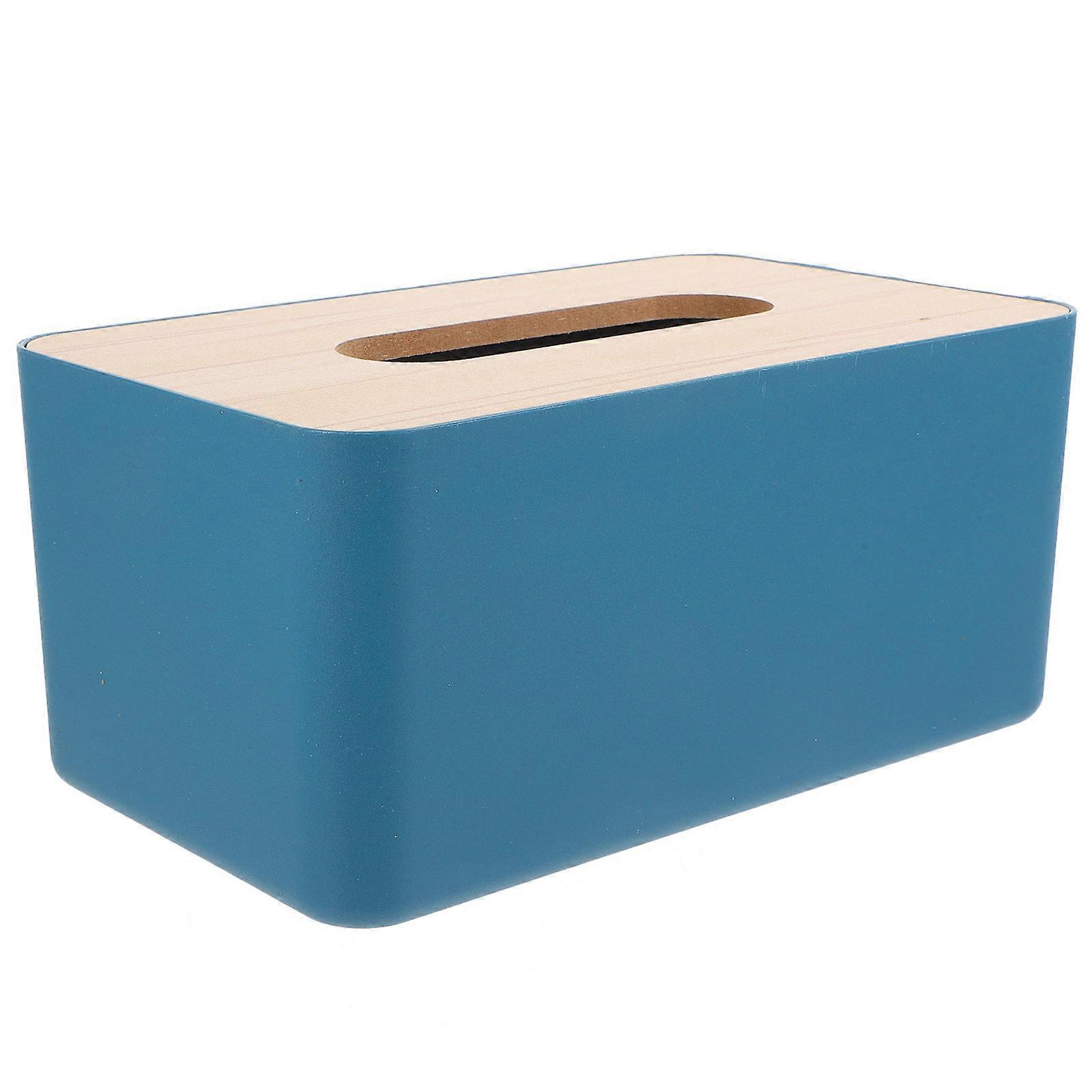 Elegant Tissue Paper Box for Home and Office Use Made of Plastic and Timber Black