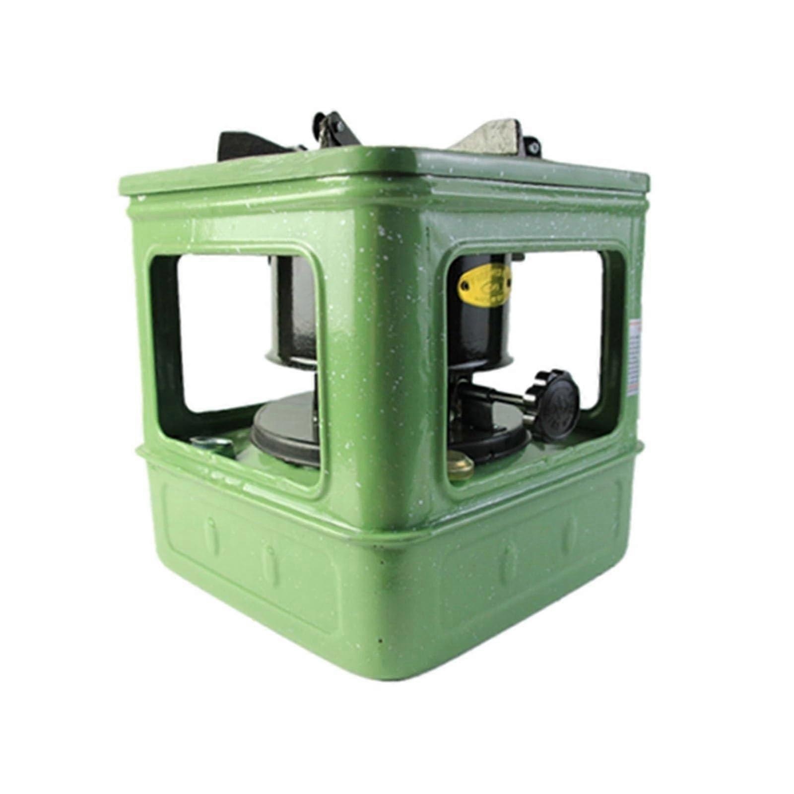 2L Kerosene Stove Portable Heating Furnace, 10 Wicks Adjustable Firepower Outdoor Camping Heater 22.5cm Square Design